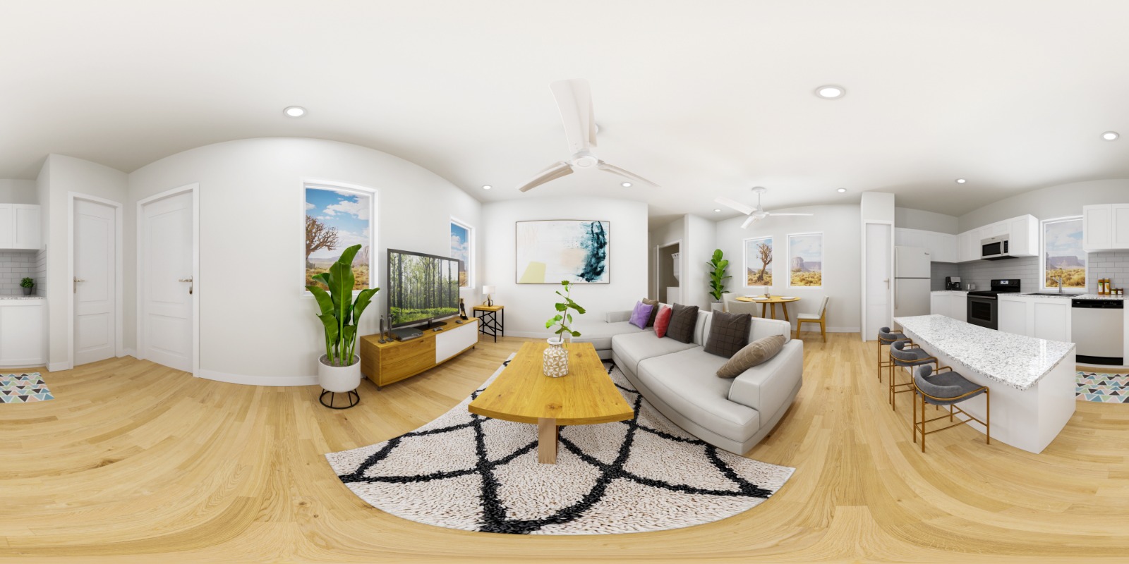 16. 360 Render of a Living area, Arizona Neighborhood, USA